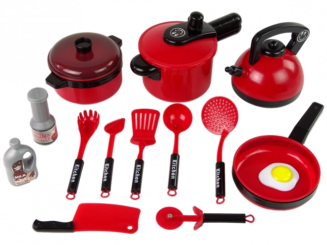 Red Children's Kitchen Cookware Set