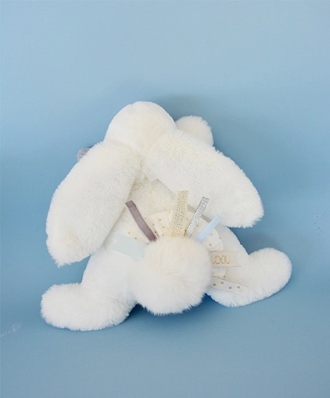 Doudou Gift Set - Plush Rabbit with White Pom-Pom