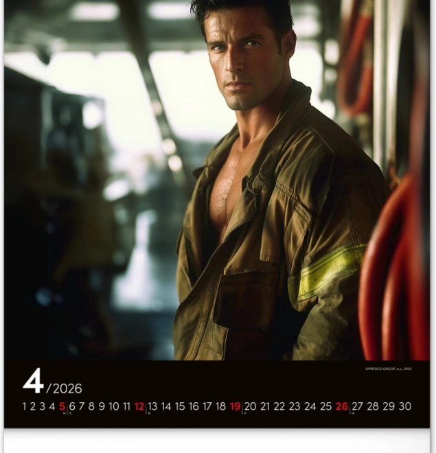 Wall Calendar Firefighters Dreamy 2026