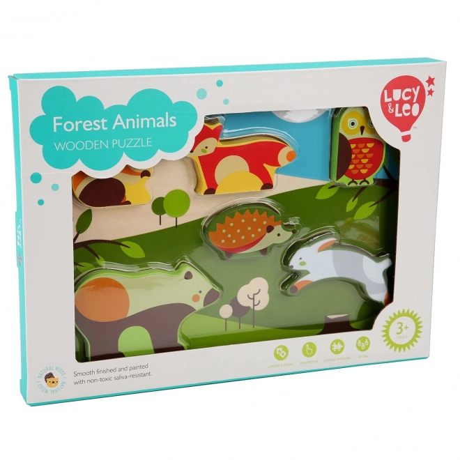 Woodland Animals Wooden Puzzle