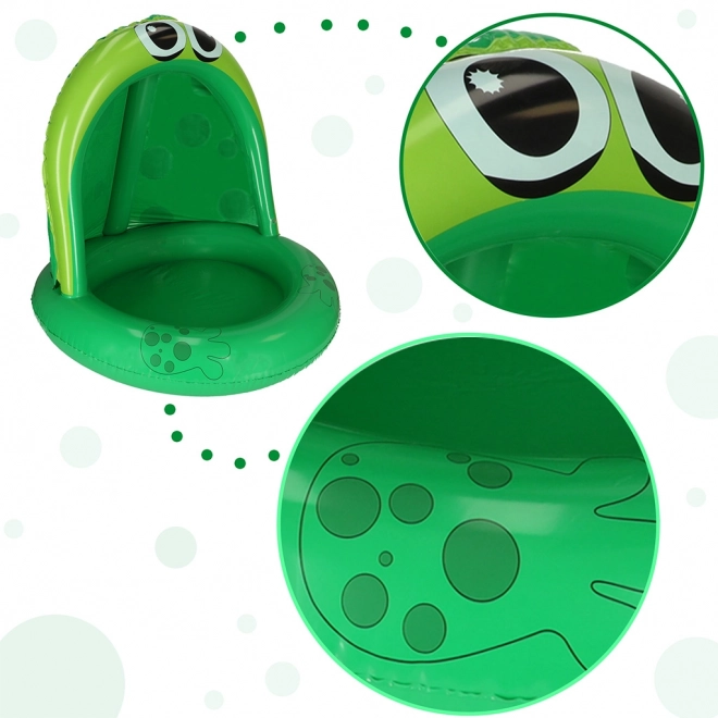 Inflatable Frog Baby Pool with Canopy