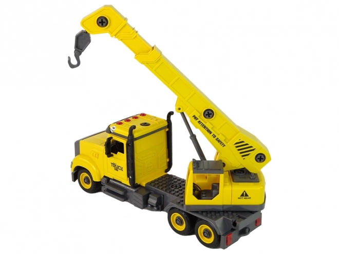 Yellow Construction Crane Truck Toy