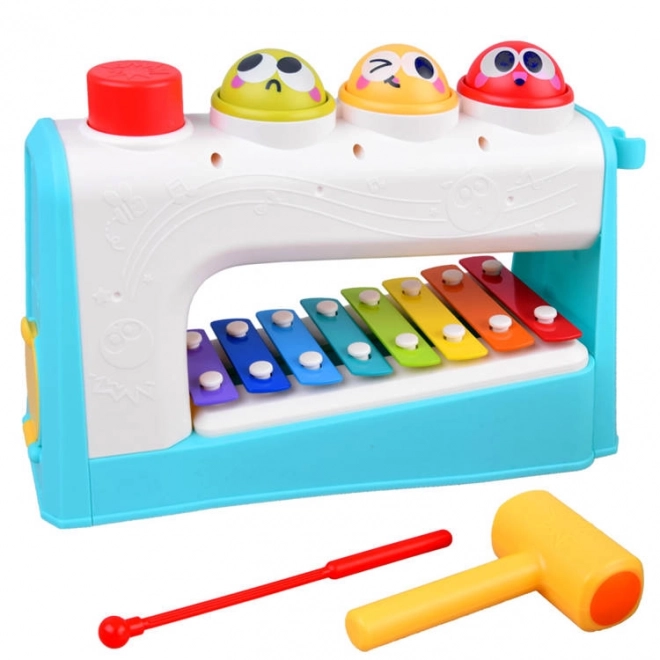 2-in-1 Xylophone with Hammer Toy