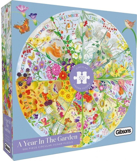 Puzzle rotondo Giardino 500 pezzi