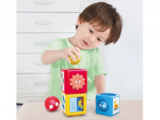 Colorful Sorting Tower with Blocks for Kids