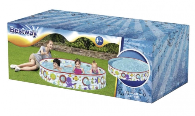 Inflatable Children's Pool with Coral Reef Design