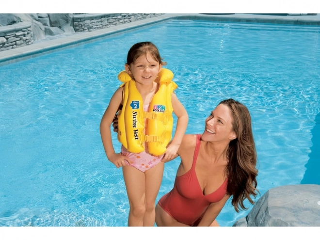 Inflatable Swim Vest with Safety Features for Kids