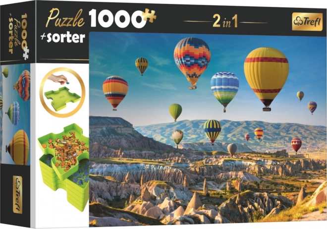 Trefl 2-in-1 Puzzle and Sorter Balloons Over Cappadocia 1000 Pieces