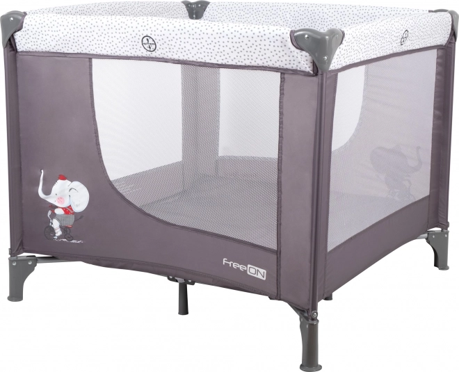 FreeOn Baby Playpen Elephant Gray Stars