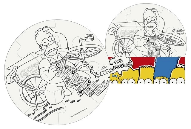 Color Your Own Puzzle - The Simpsons Circle Edition