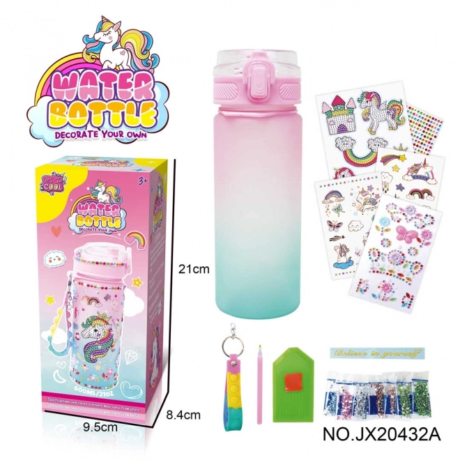 Unicorn Water Bottle with Accessories