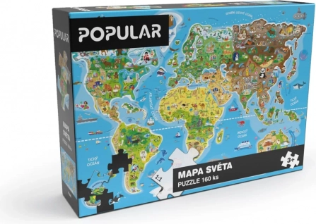 World Map Puzzle 160 Pieces