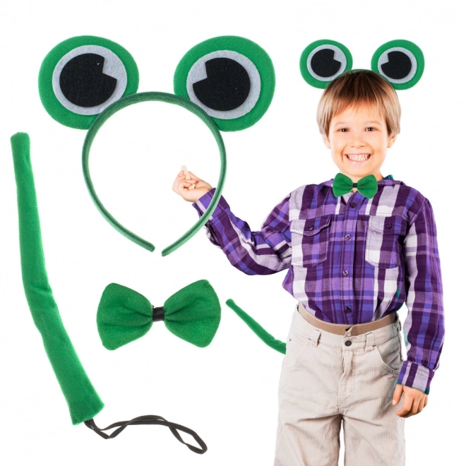 Frog Costume Set with Headband, Bow Tie, and Tail