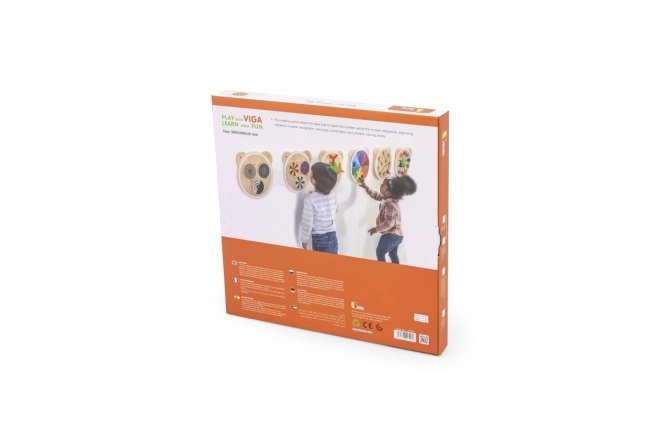 Wooden Bear Wall Activity Toy