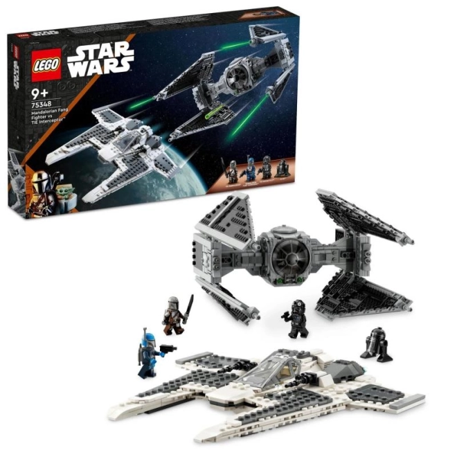 Mandalorian Fang Fighter vs. TIE Interceptor LEGO Set