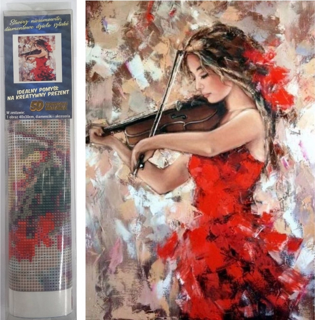 Diamond Painting Violinist in Red