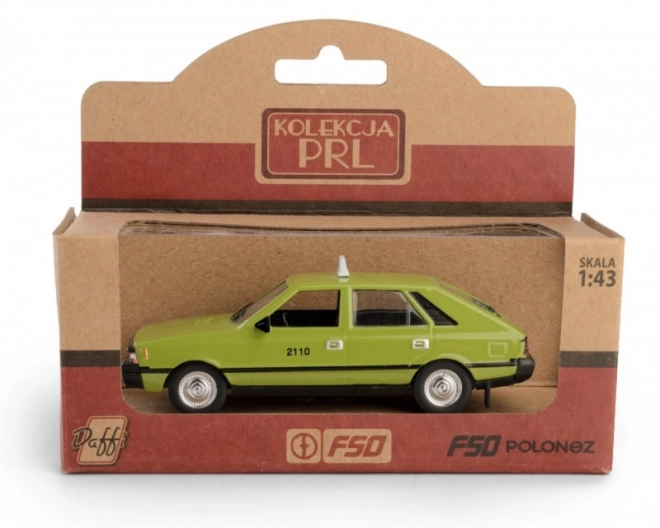 Vintage PRL FSO Polonez Taxi Model in Green