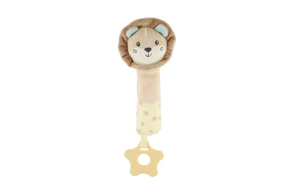 Lion Squeaker and Teether Plush Toy