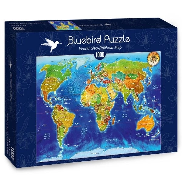 Bluebird World Map 1000 Piece Puzzle