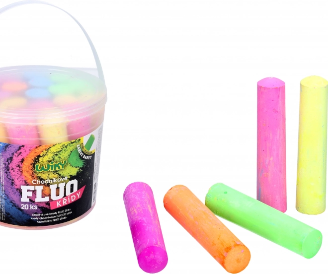 Fluorescencyjne kredy chodnikowe 20 szt.