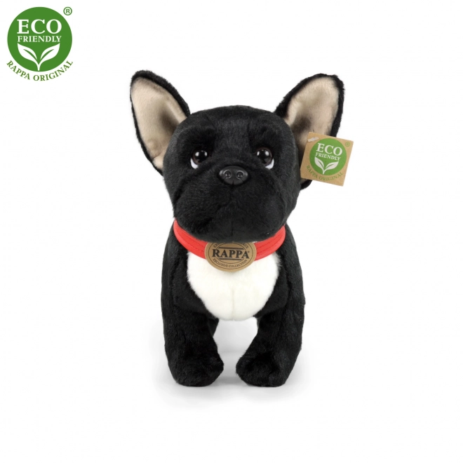 Plush French Bulldog with Red Collar Eco-Friendly 30 cm