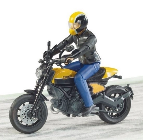 Bworld Ducati Scrambler Motorcycle with Rider