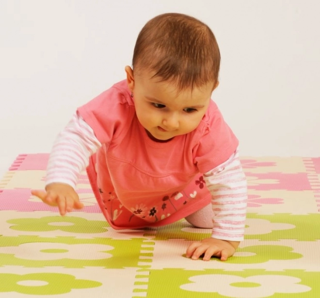 Foam Baby Puzzle Green Flowers