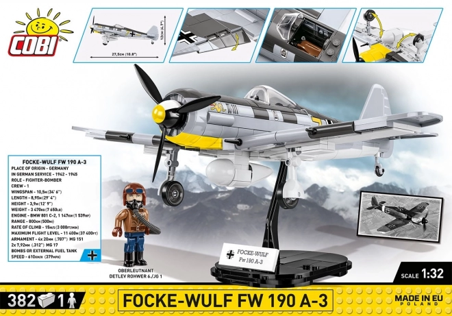 Cobi Focke-Wulf Fw 190 A3 Airplane Model