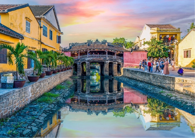 Wooden Puzzle Japanese Bridge in Hoi An City by Wooden City