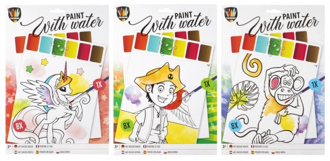 Water Magic Coloring Book with Brush