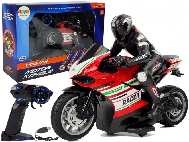 Remote Controlled Sport Motorcycle Red