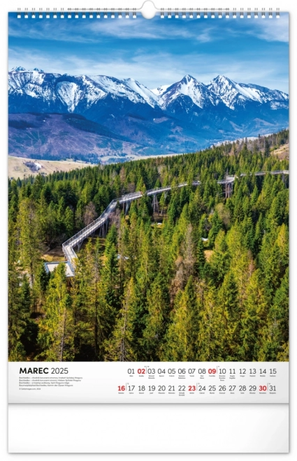 Wall Calendar of Tatra Mountains 2025