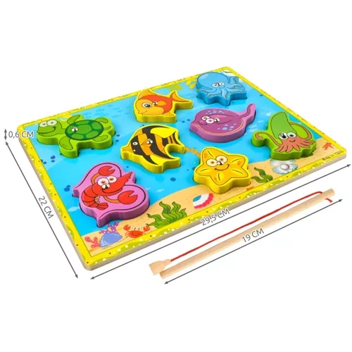 Fishing Puzzle with Magnetic Fish