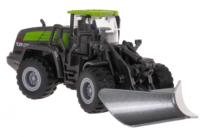 Metal Black and Green Bulldozer