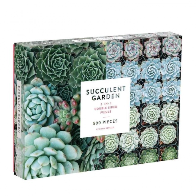 Galison Succulents Double-Sided Puzzle 500 Pieces