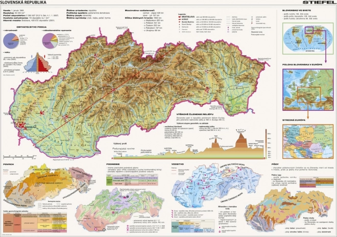 Dino Slovak Republic Map Puzzle 2000 Pieces