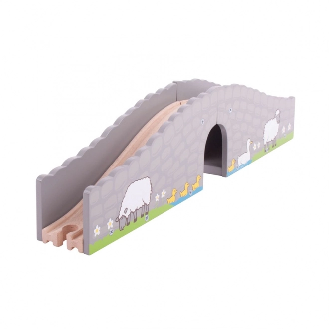 Bigjigs Rail Farm Bridge with Tunnel