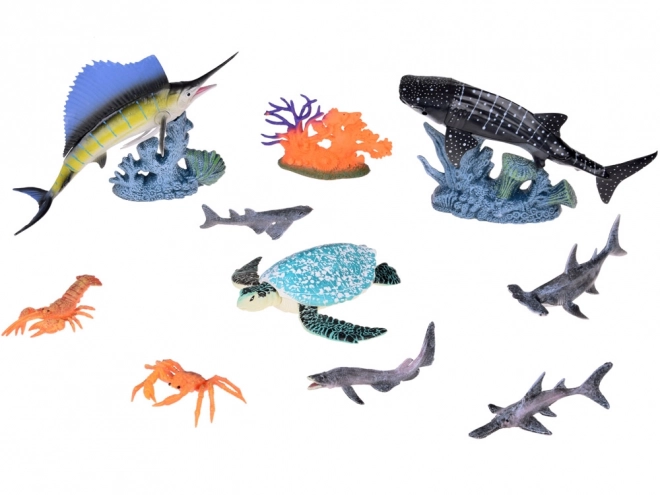 Ocean Animal Figurine Set - 10 Pieces