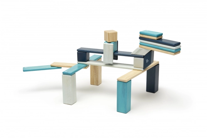 Magnetic Building Blocks by Tegu - Blue Set