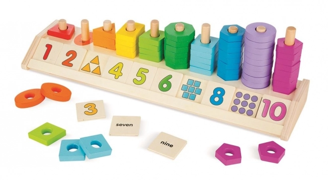 Counting Education Wooden Shapes and Colors Toy