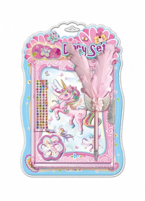 Unicorn Diary Set with Pen