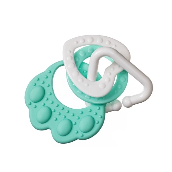 Bear Paw Silicone Baby Teether with Danglers