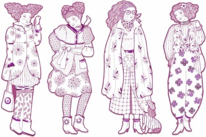 Libri da colorare di moda DJECO Rosemary & amici