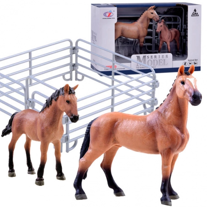 Horse and Foal Figurine Set – C