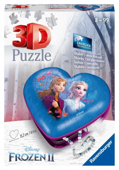 3D Puzzle Heart Frozen 2 Jewelry Box