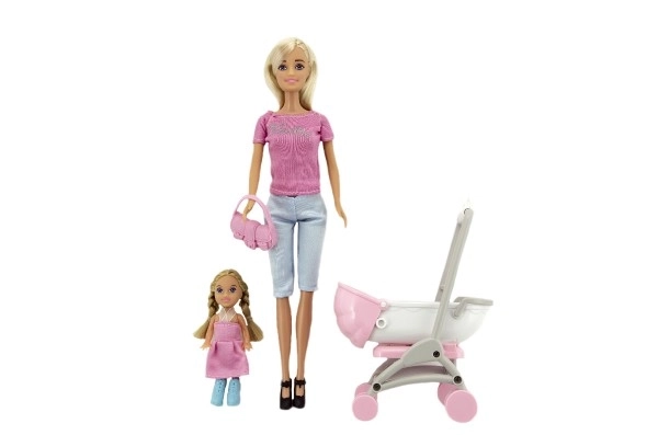 Anlily Doll Set with Baby and Stroller + Accessories