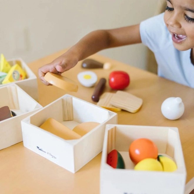 Wooden Food Play Set in Boxes