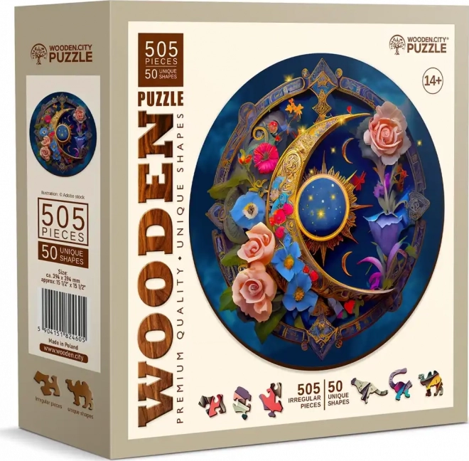 Wooden Puzzle Flower Moon 505 Pieces