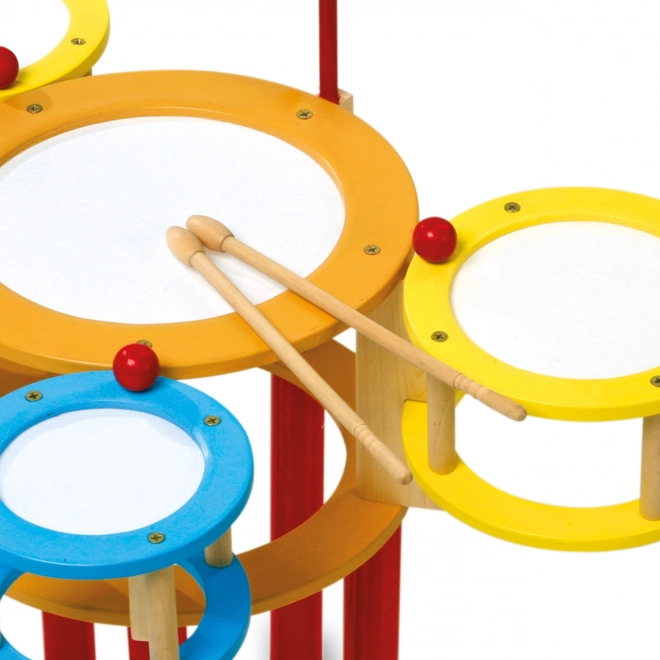 Colorful Wooden Drums for Kids by Small Foot