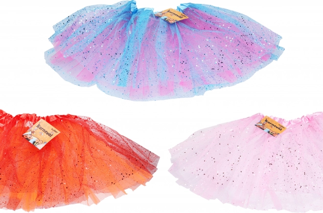 Gonna da carnevale a doppio strato, mix di colori